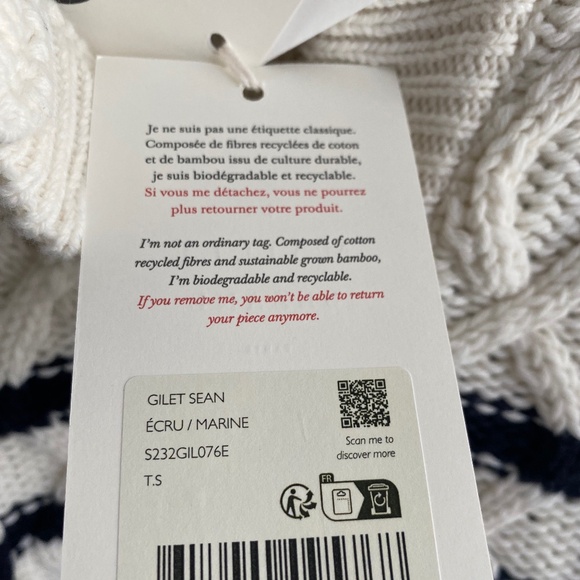 Sezane Cardigan SEAN BNWT (S) - Picture 3 of 9